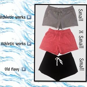 LIKE NEW 3 Athletic shorts, red, grey, black